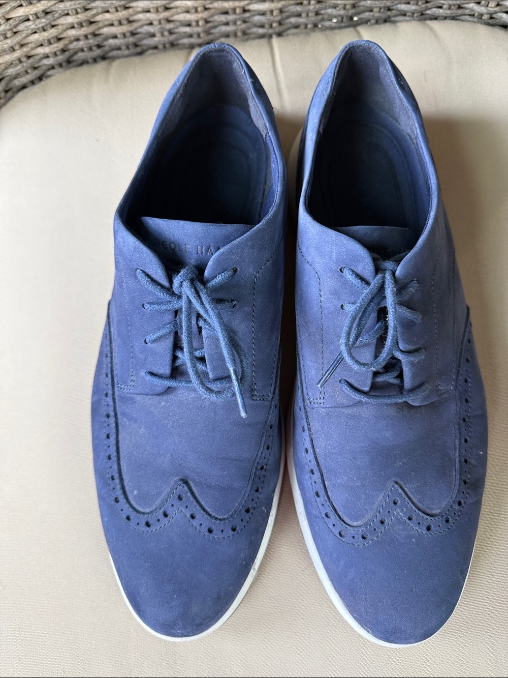 Cole Haan Grand Series Blue Wingtip Oxford Hybrid Shoes
